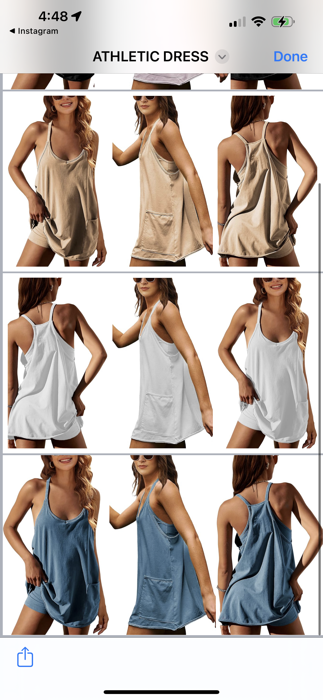 Faleave Women's Summer Sleeveless Mini Dress Athletic Dress Spaghetti Strap Short Tennis Dress with Pockets