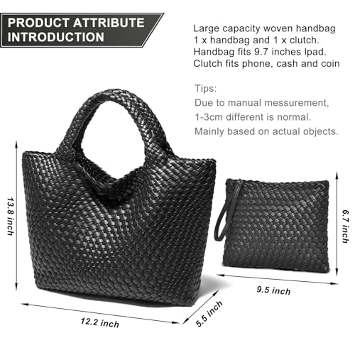 Luxury Bottega Dupe Designer Vegan Leather Woven Tote Bag